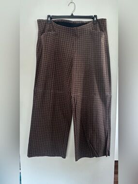 Brown Plaid Women’s Dress Pants